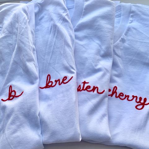Custom Embroidered Monogram Shirts Make Great Gifts for Bridesmaids