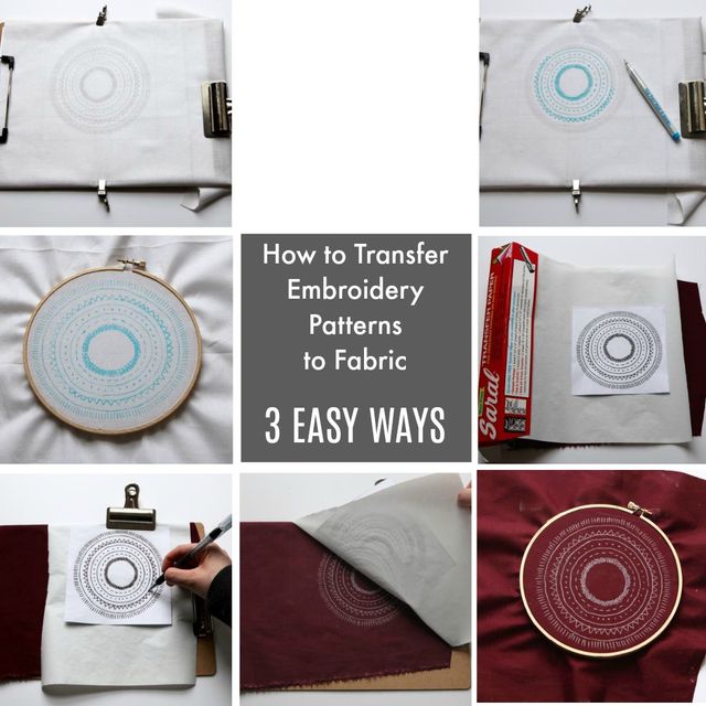 How to transfer embroidery pattern to the fabric