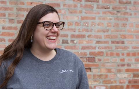 Chainstitch Embroidered Warrior on a Cozy Gray Sweatshirt