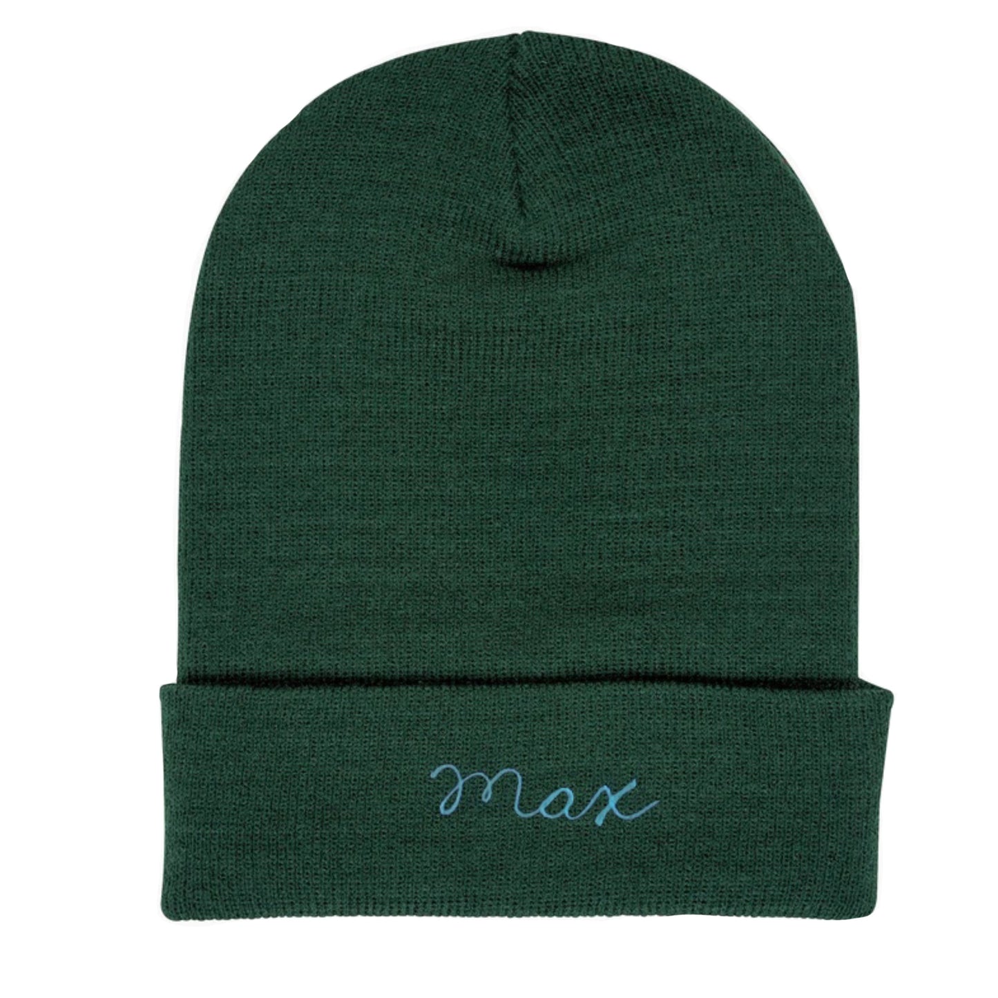 The Kid's Chainstitch Beanie - Forest Green