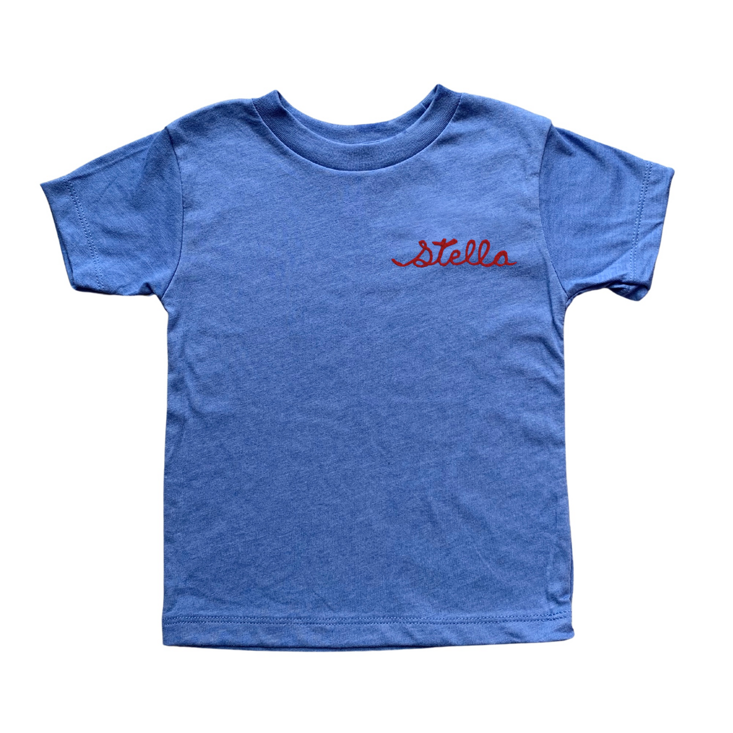 The Kids Chainstitch T-Shirt - Vintage Blue