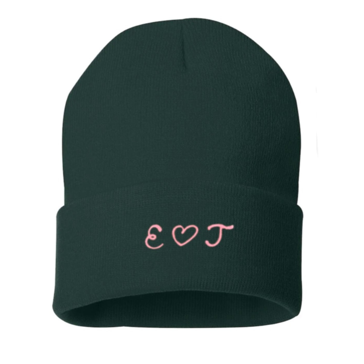 The Kid's Chainstitch Beanie - Forest Green
