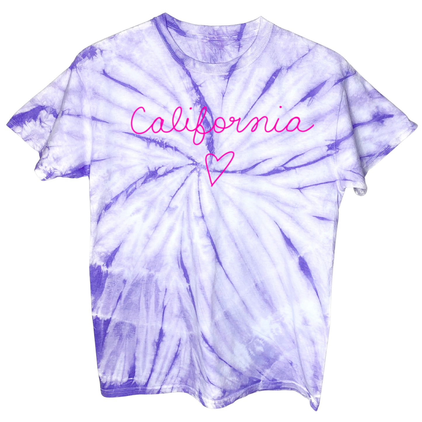 Adult Lavender Tie Dye Chainstitch T-Shirt