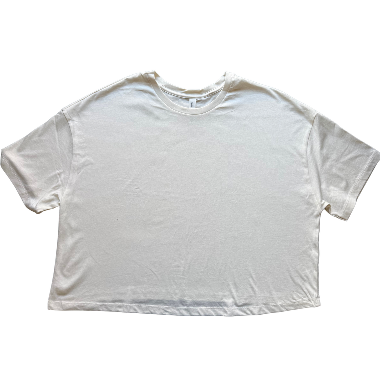 ADULT - XL Cream Cropped T-Shirt