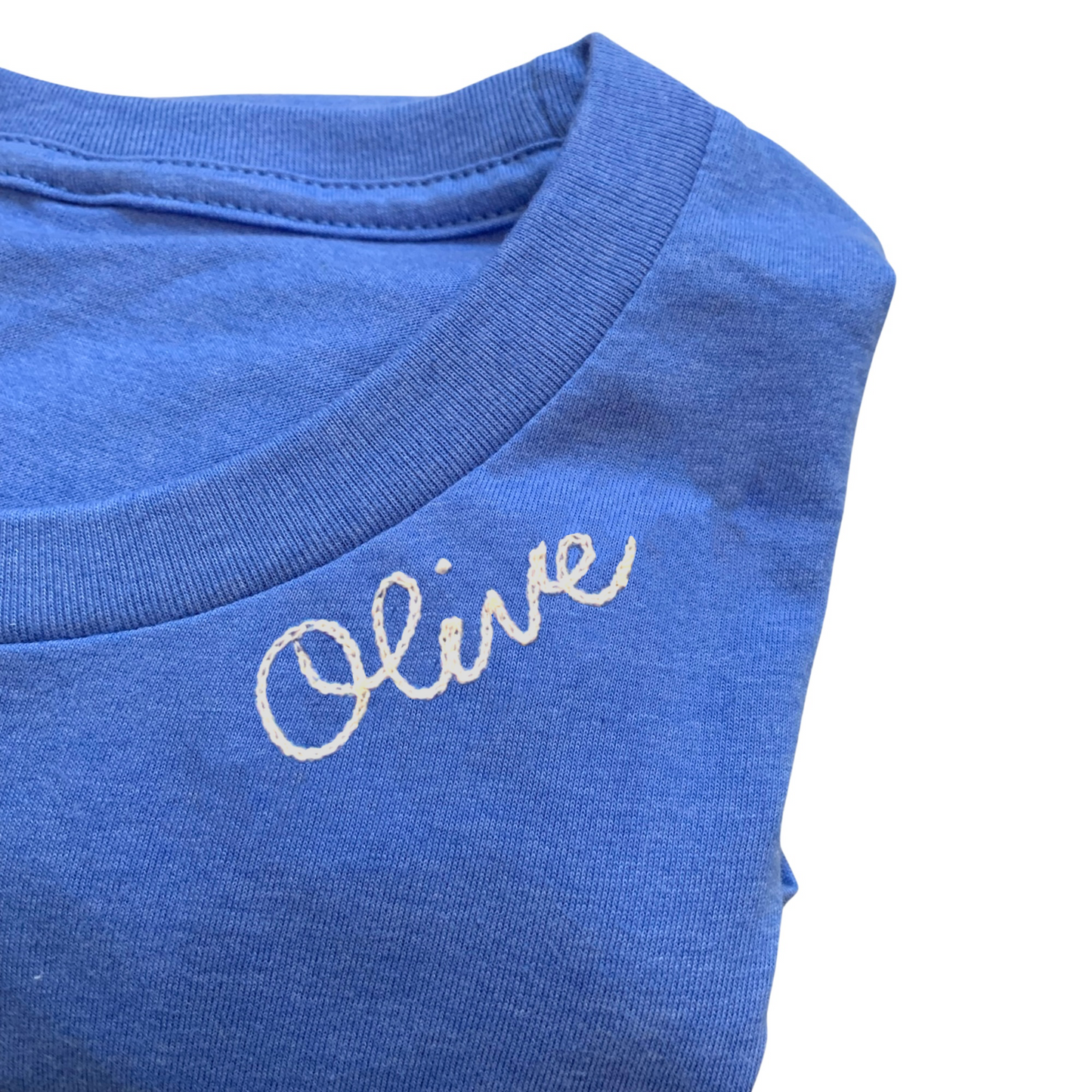 The Kids Chainstitch T-Shirt - Vintage Blue