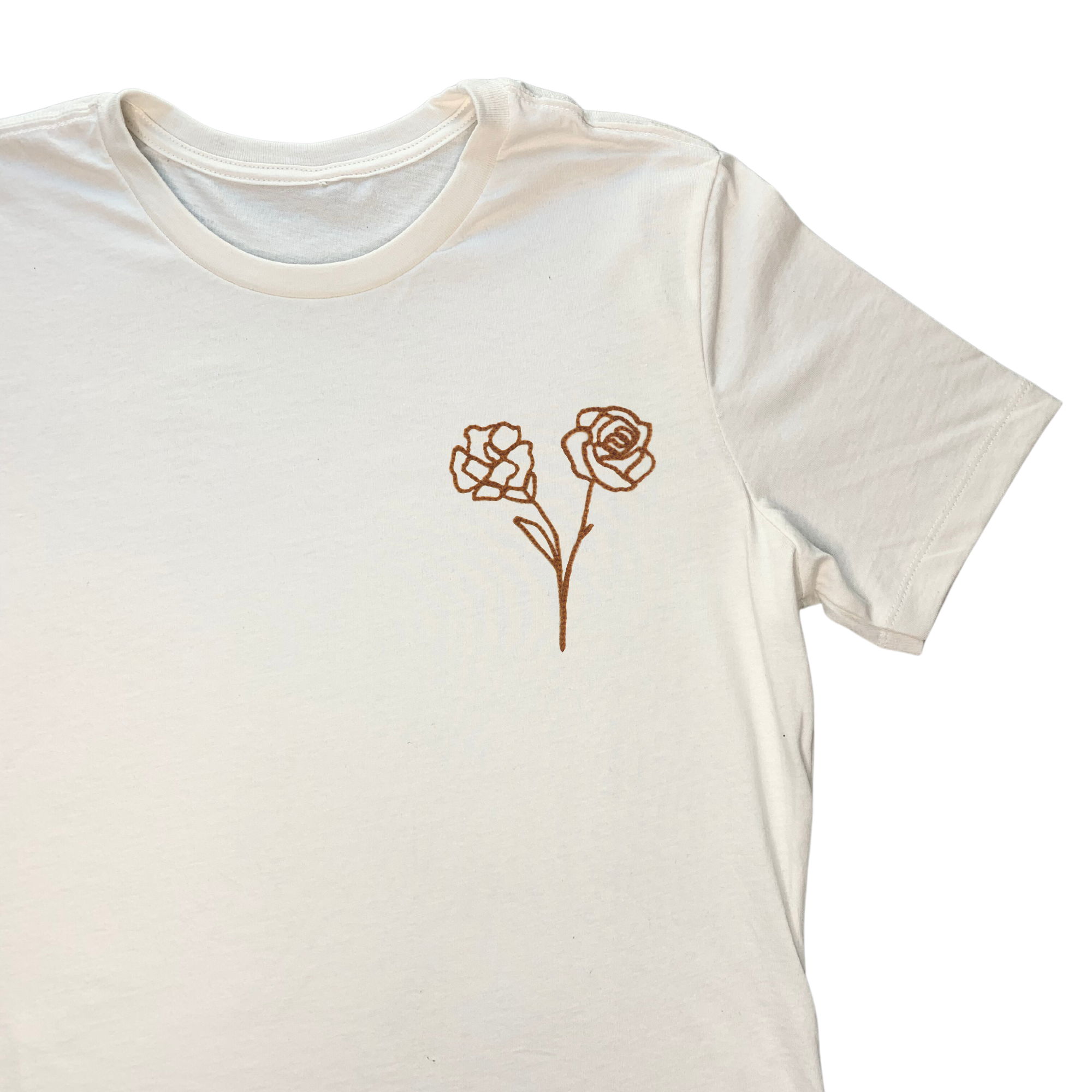 Custom Hand Embroidered Floral Letter Onesie® or T-shirt