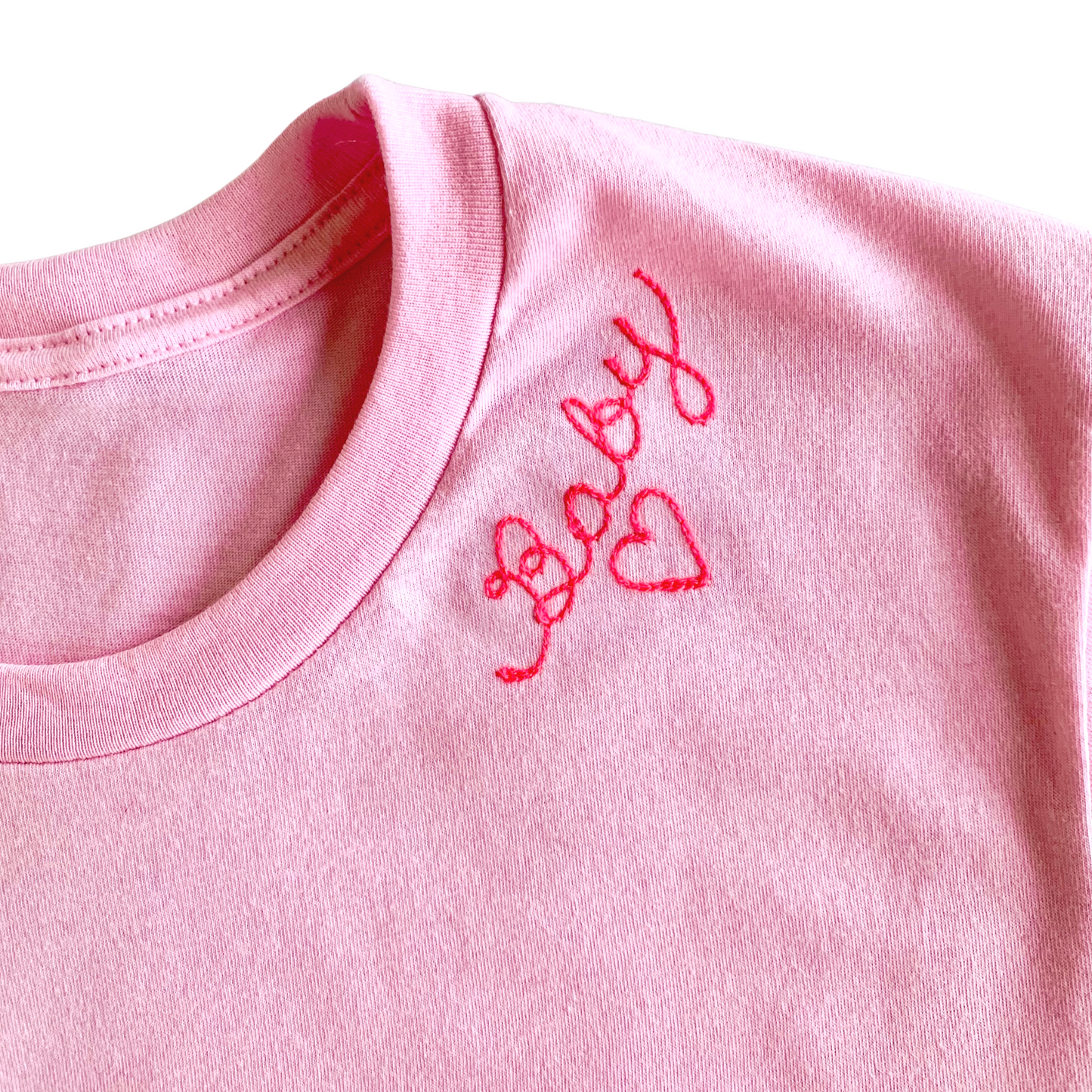 The Adult Chainstitch T-Shirt - Light Pink