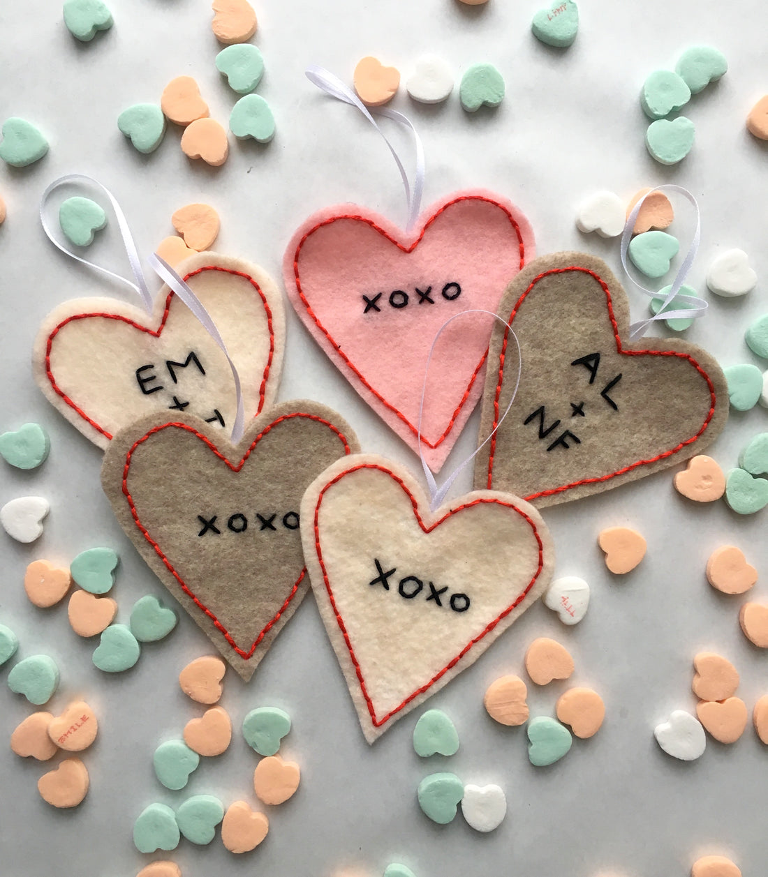 DIY Felt Embroidery Valentines