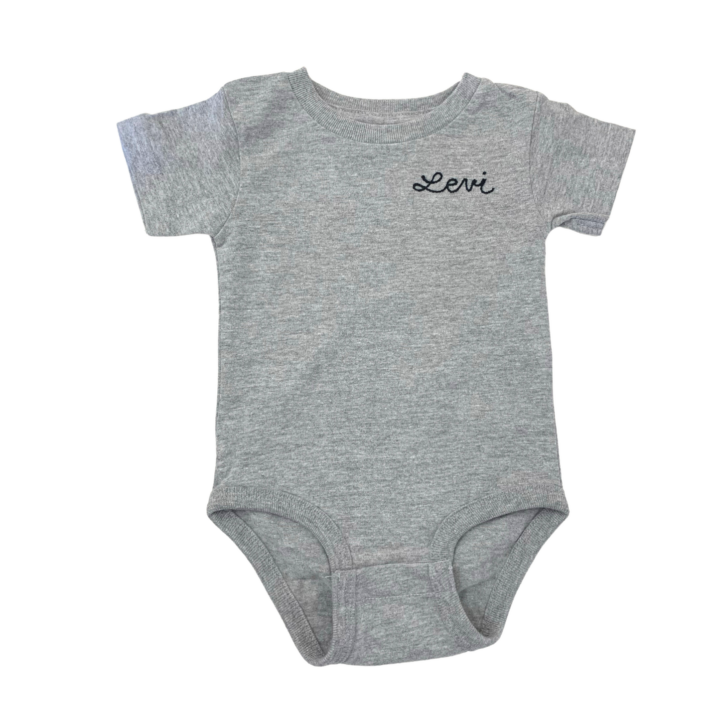 The Short Sleeve Chainstitch Baby Onesie