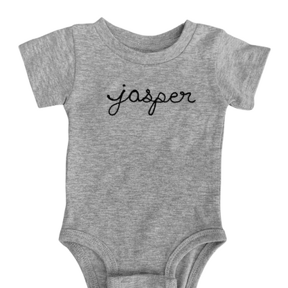 The Short Sleeve Chainstitch Baby Onesie