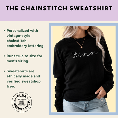 Unisex Secret Message Chainstitch Sweatshirt
