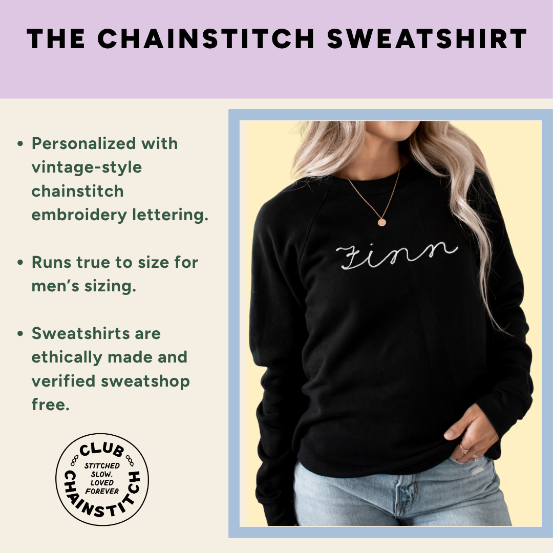 The Adult Chainstitch Sweatshirt - Dusty Blue