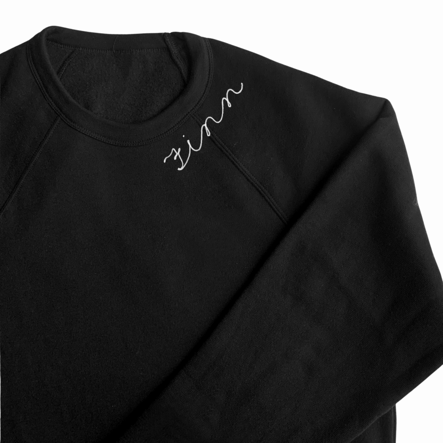 The Women's Cropped Chainstitch Sweatshirt - Black