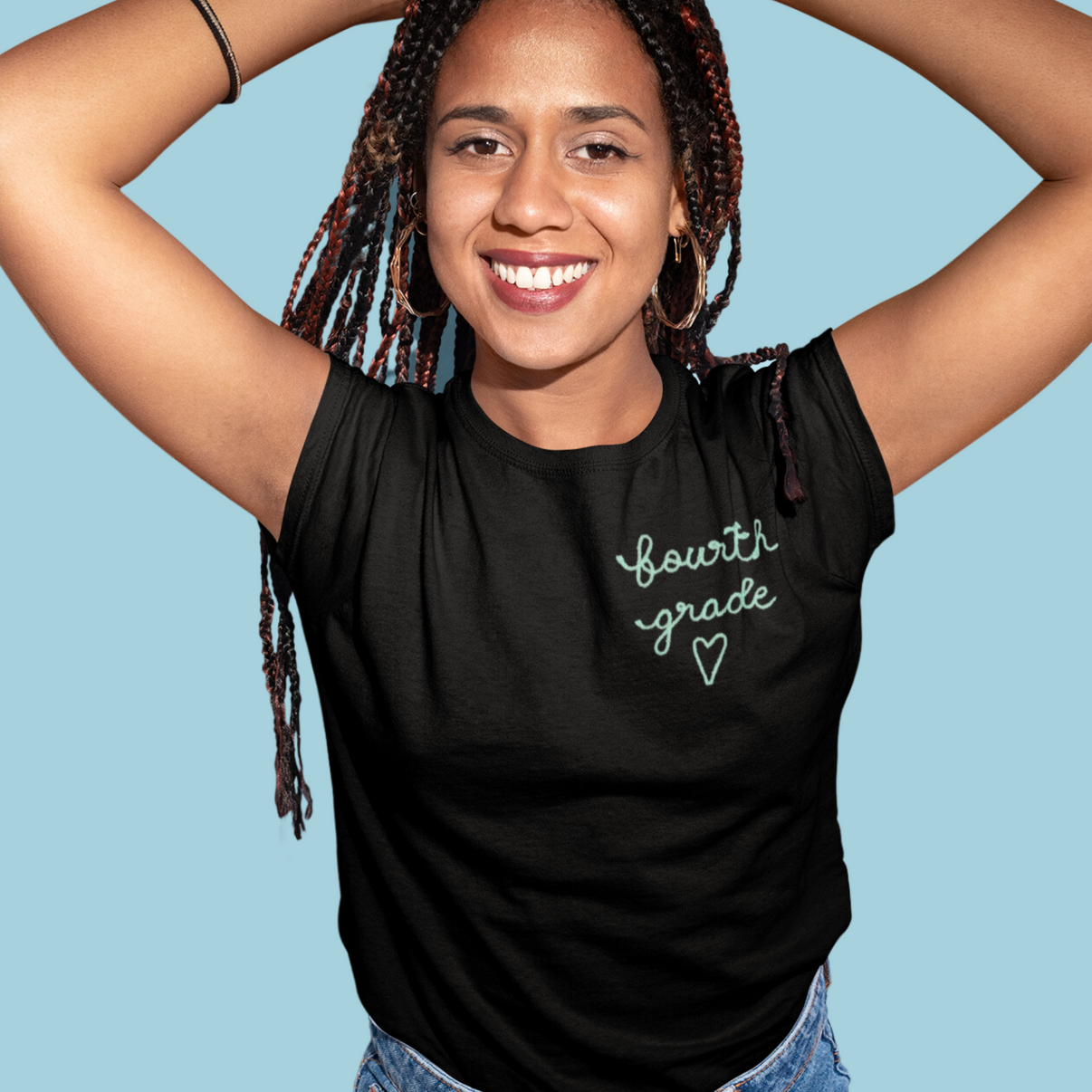 Cropped Chain-Stitched Embroidered Shirt