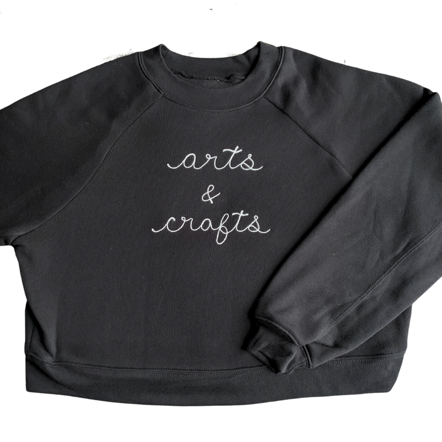 The Women's Cropped Chainstitch Sweatshirt - Black