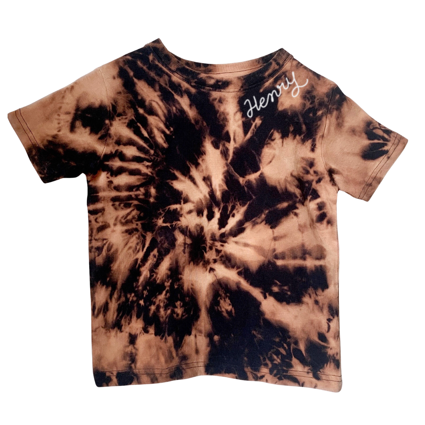 Toddler Black Reverse Dye Chainstitch T-Shirt