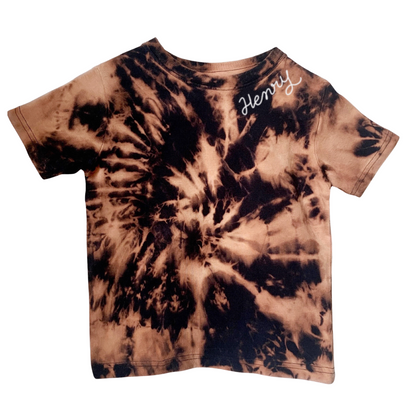 Toddler Black Reverse Dye Chainstitch T-Shirt