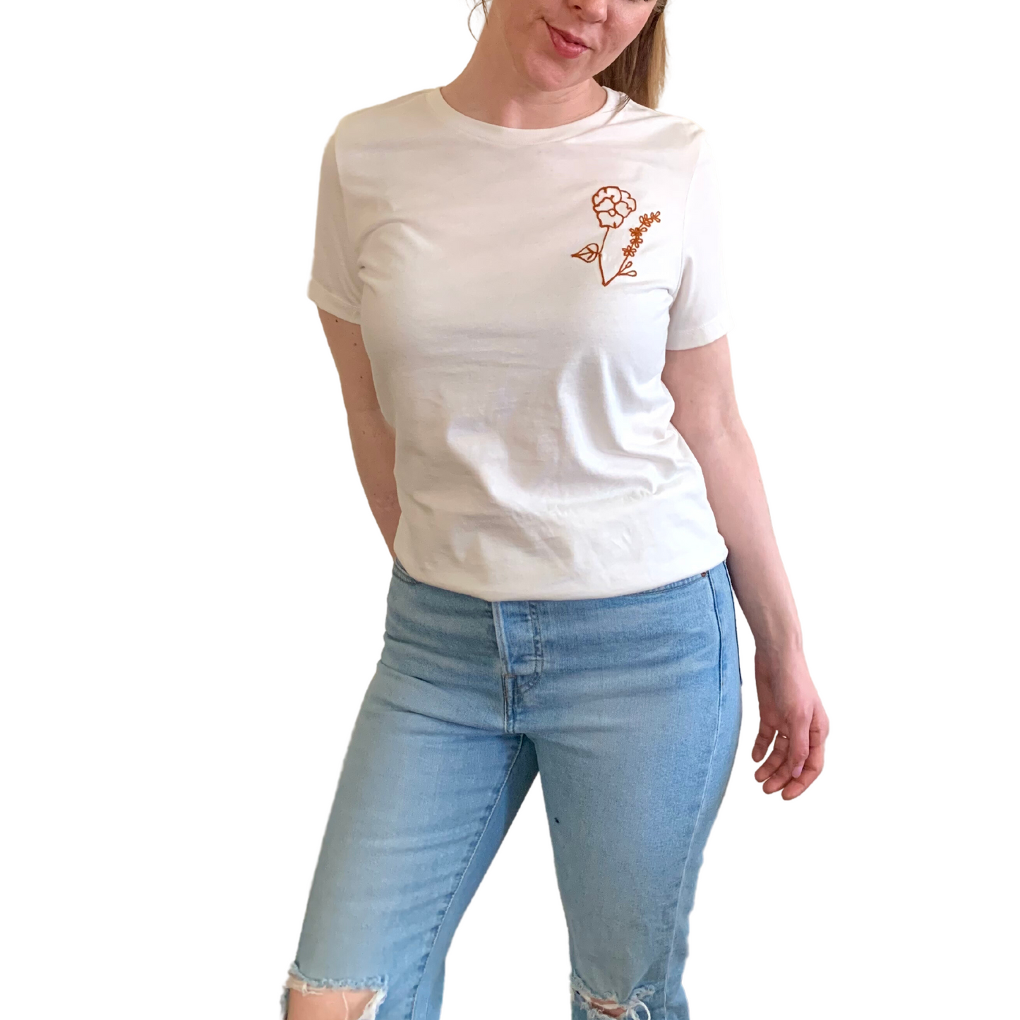 The Birth Flower T-Shirt - Cream