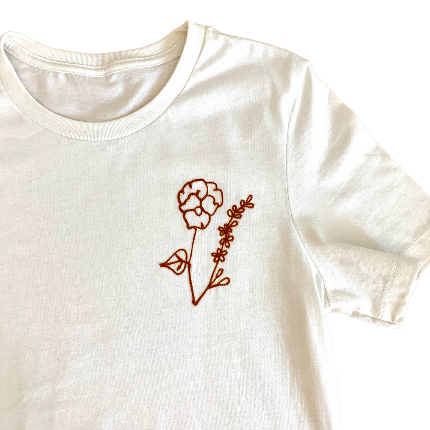 The Birth Flower T-Shirt - Cream