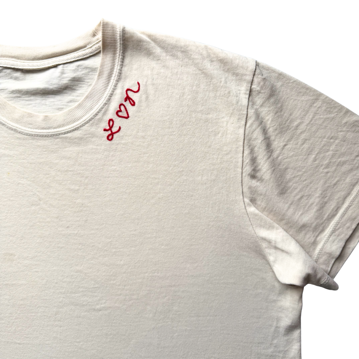 The Women's Chainstitch T-Shirt - Cream