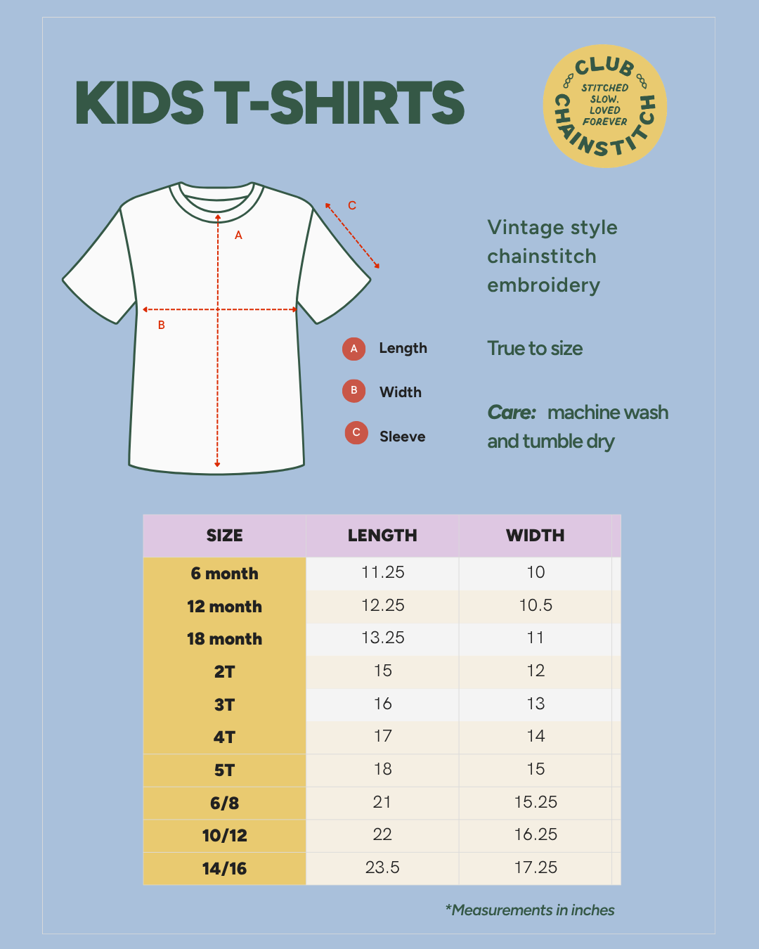 The Kids Chainstitch T-Shirt