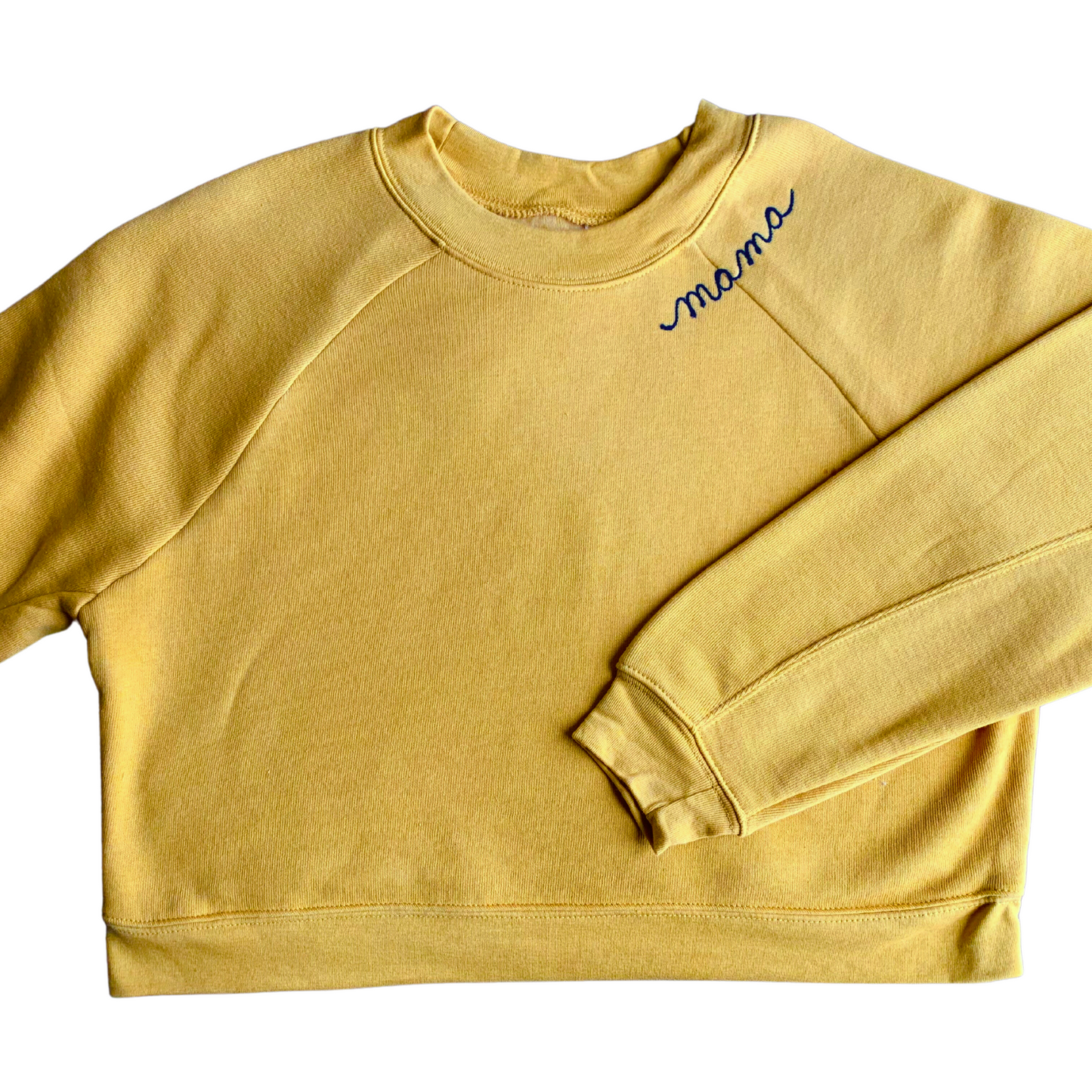 The Women's Cropped Chainstitch Sweatshirt - Mustard