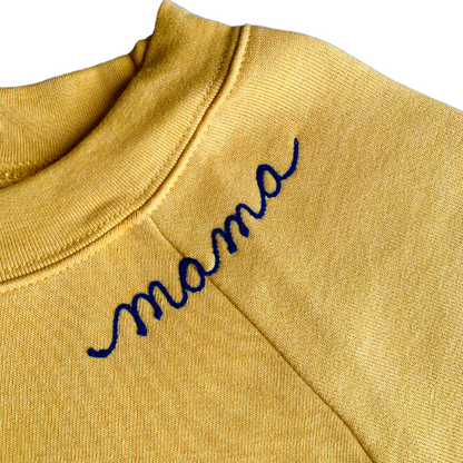 The Women's Cropped Chainstitch Sweatshirt - Mustard