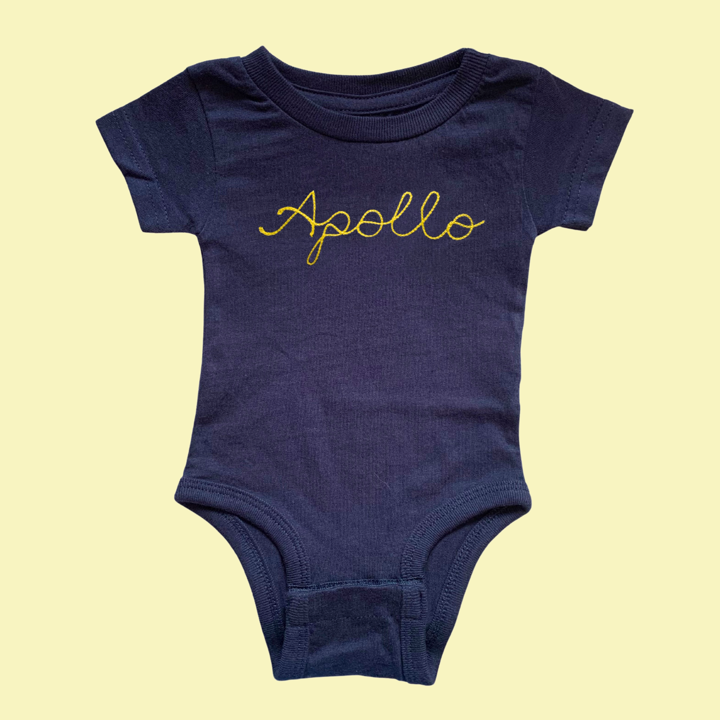 The Short Sleeve Chainstitch Baby Onesie