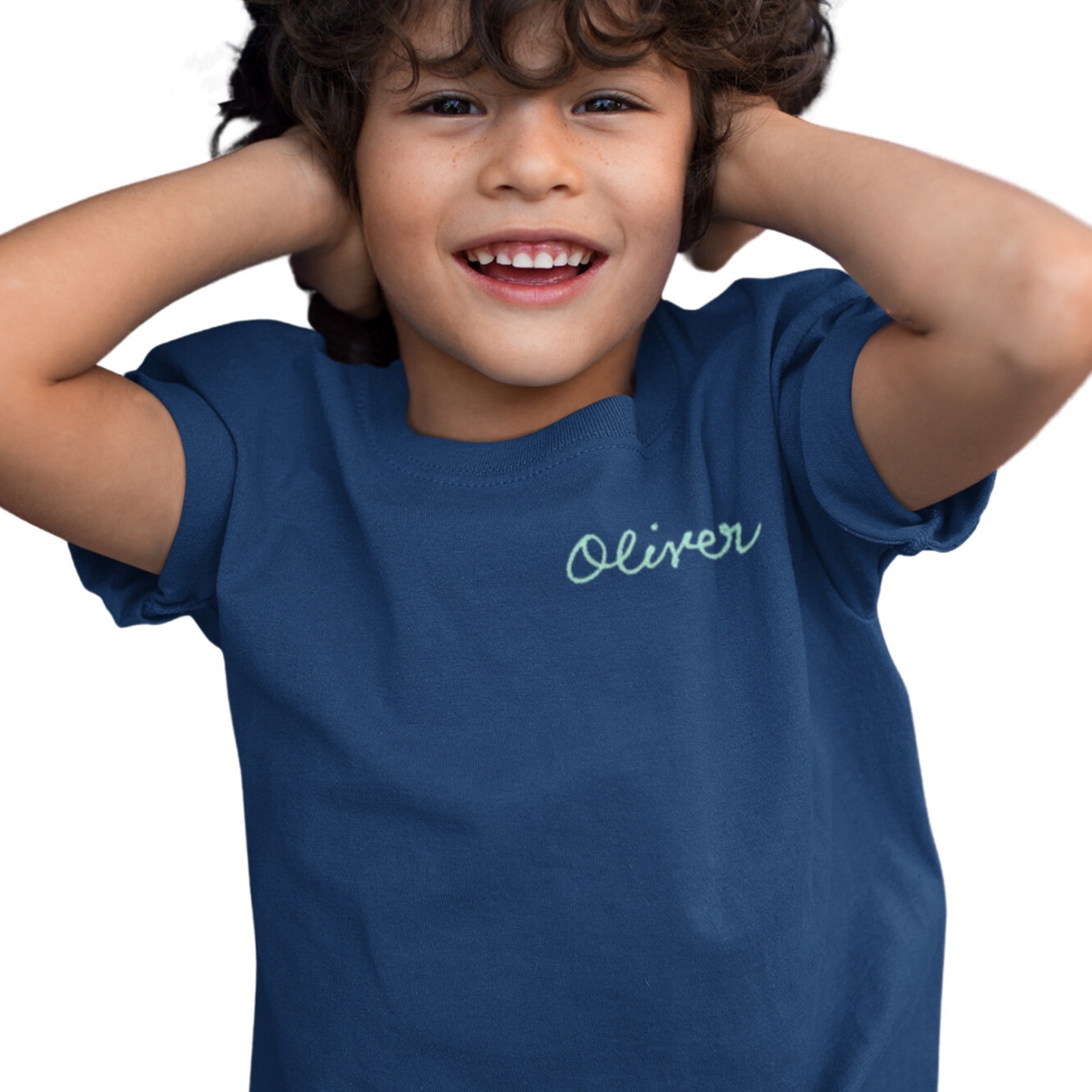 The Kids Chainstitch T-Shirt - Navy