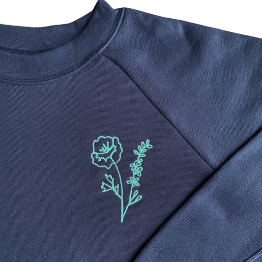The Birth Flower Sweatshirt - Navy