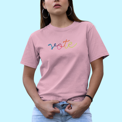 The Adult Chainstitch T-Shirt - Light Pink