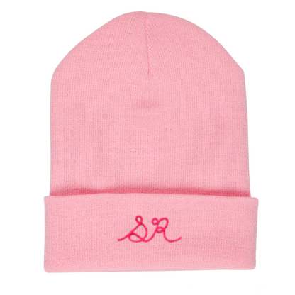 The Adult Chainstitch Beanie - Light Pink