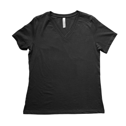 ADULT - Women's Black V Neck T-Shirt (multiple sizes)
