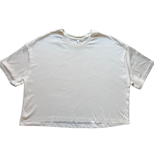 ADULT - XL Cream Cropped T-Shirt