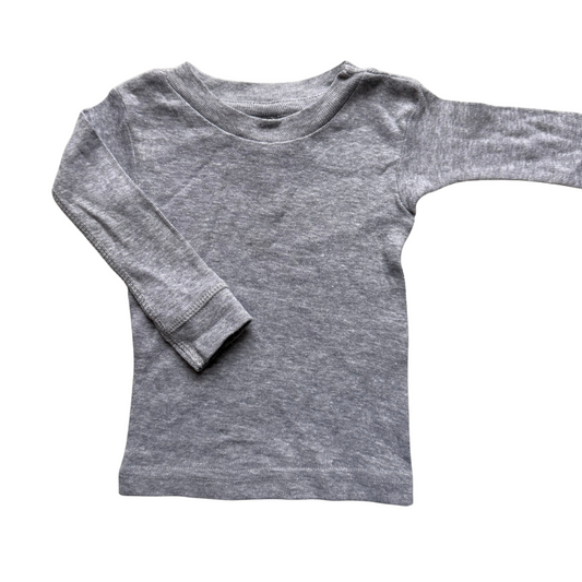 INFANT - 6 Month Gray Long Sleeve T-Shirt