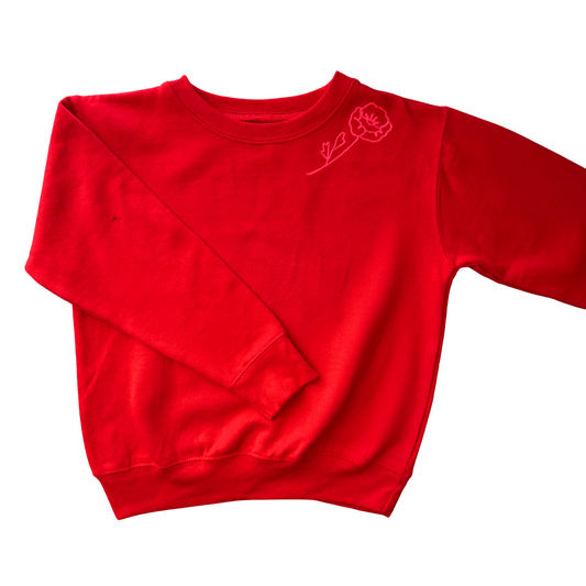 TODDLER- 5/6 Flower Crewneck