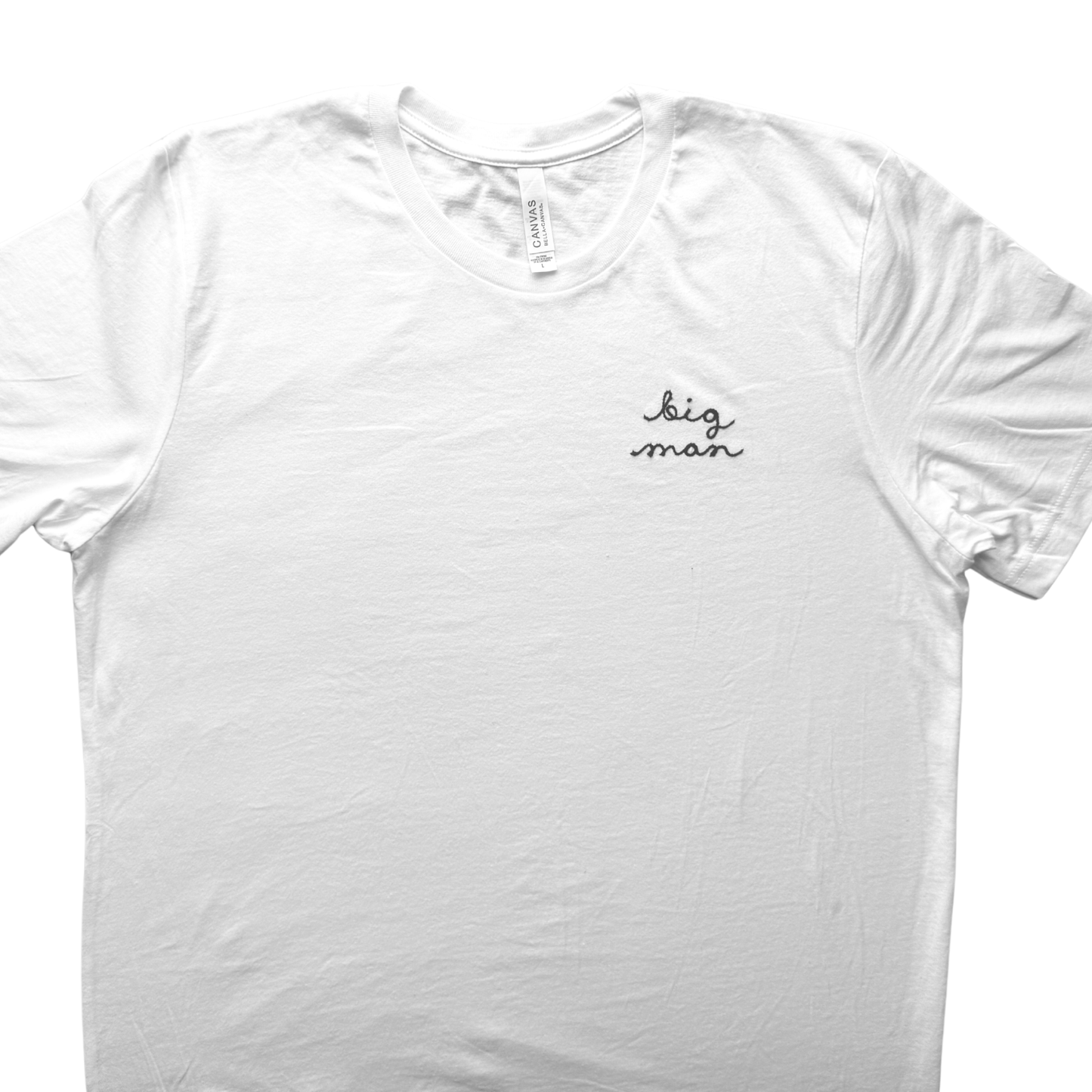 ADULT Large White Big Man T-Shirt