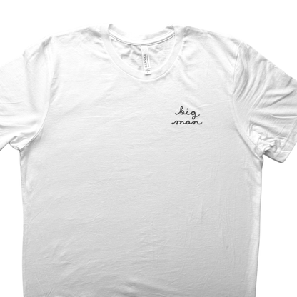 ADULT Large White Big Man T-Shirt