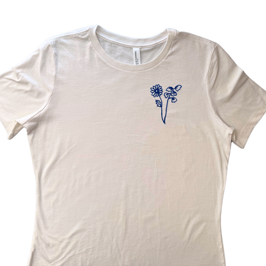 ADULT- Medium Womens  Flower Tshirt