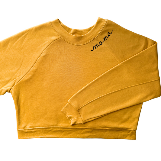 ADULT - Small Women's Cropped Mama Sweatshirt