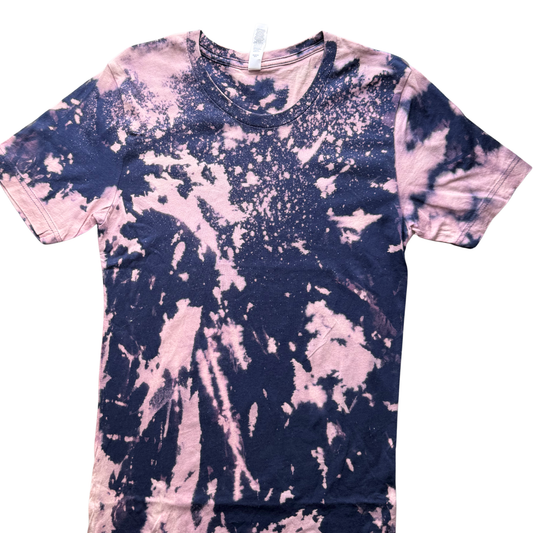 ADULT Small Purple Speckle Dye Chainstitch T-Shirt