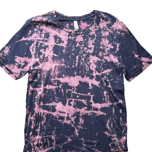 ADULT Large Purple Speckle Dye Chainstitch T-Shirt