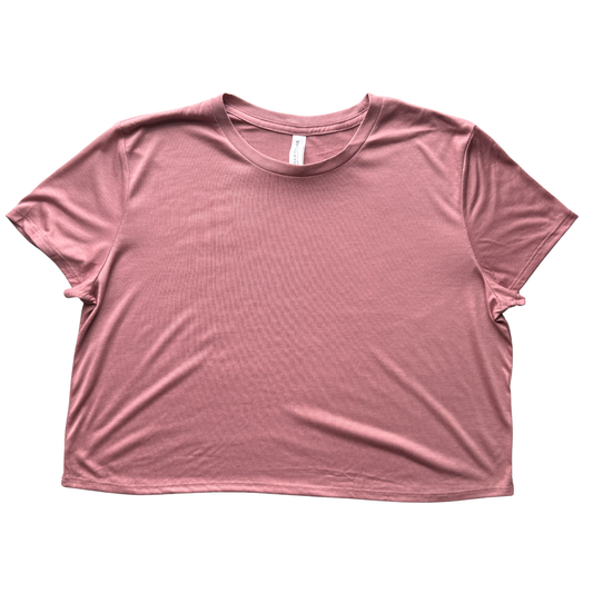 ADULT - Women's Large Cropped Mauve T-Shirt