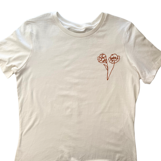ADULT- Medium Womens  Flower Tshirt