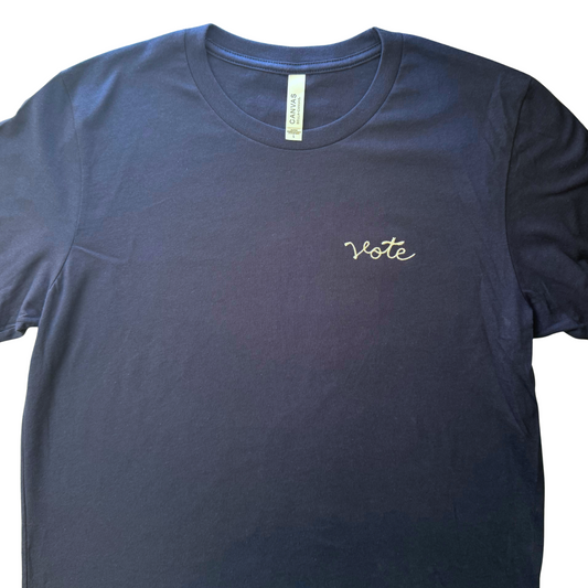 ADULT- Large Navy Vote Tshirt