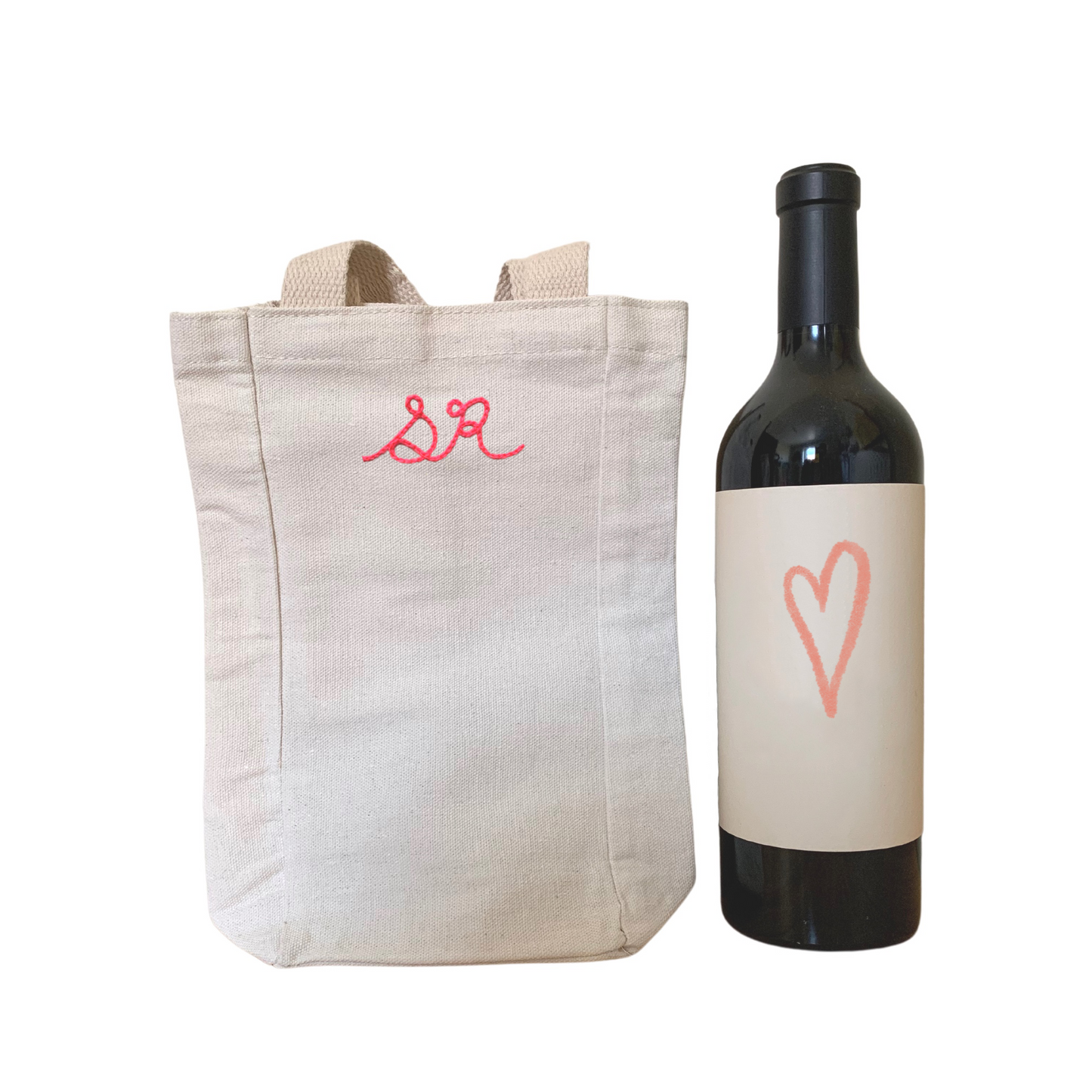 The Chainstitch Wine Tote - Canvas