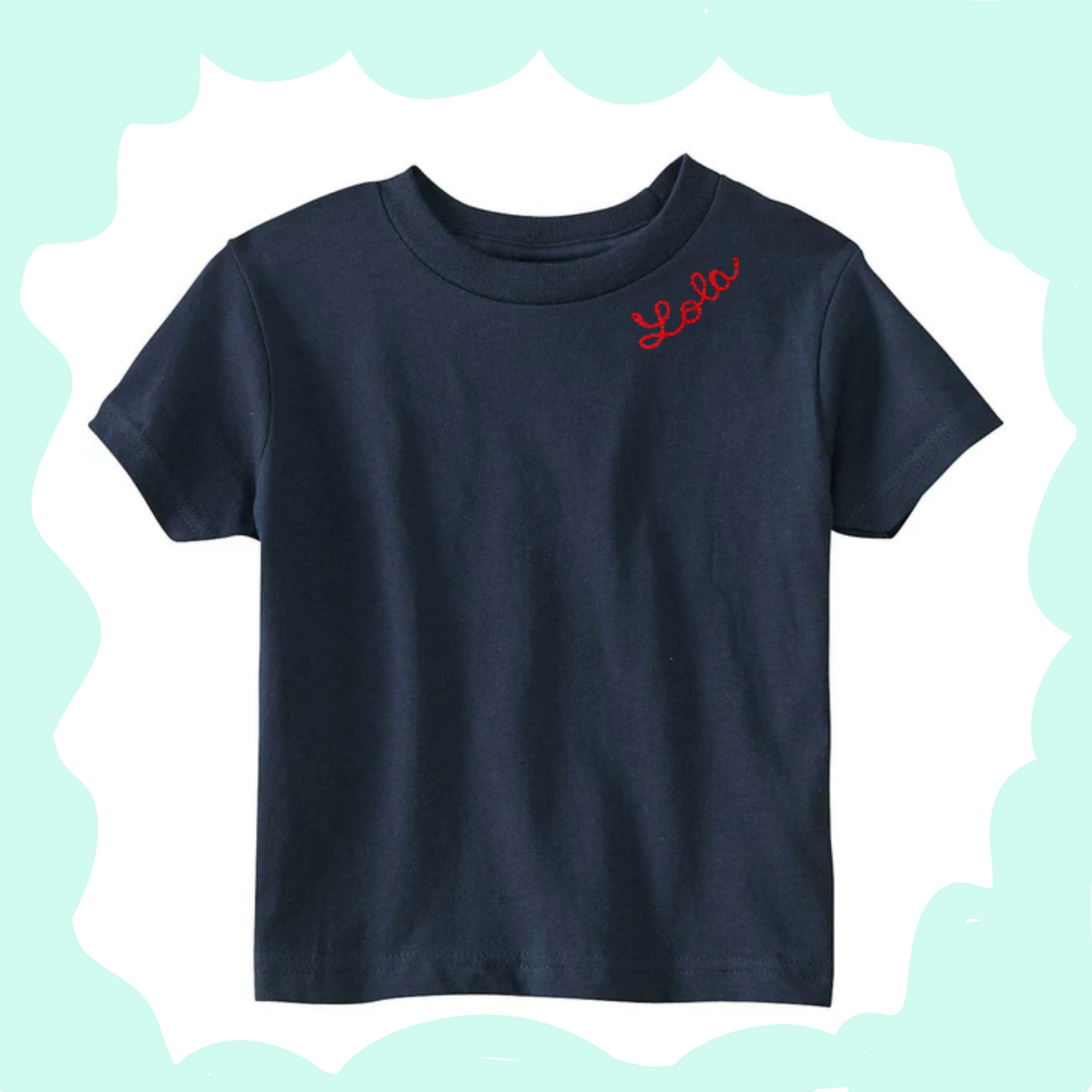 The Kids Chainstitch T-Shirt - Navy