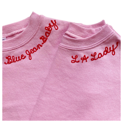 Custom Embroidered Toddler and Kids Sweatshirt Club Chainstitch
