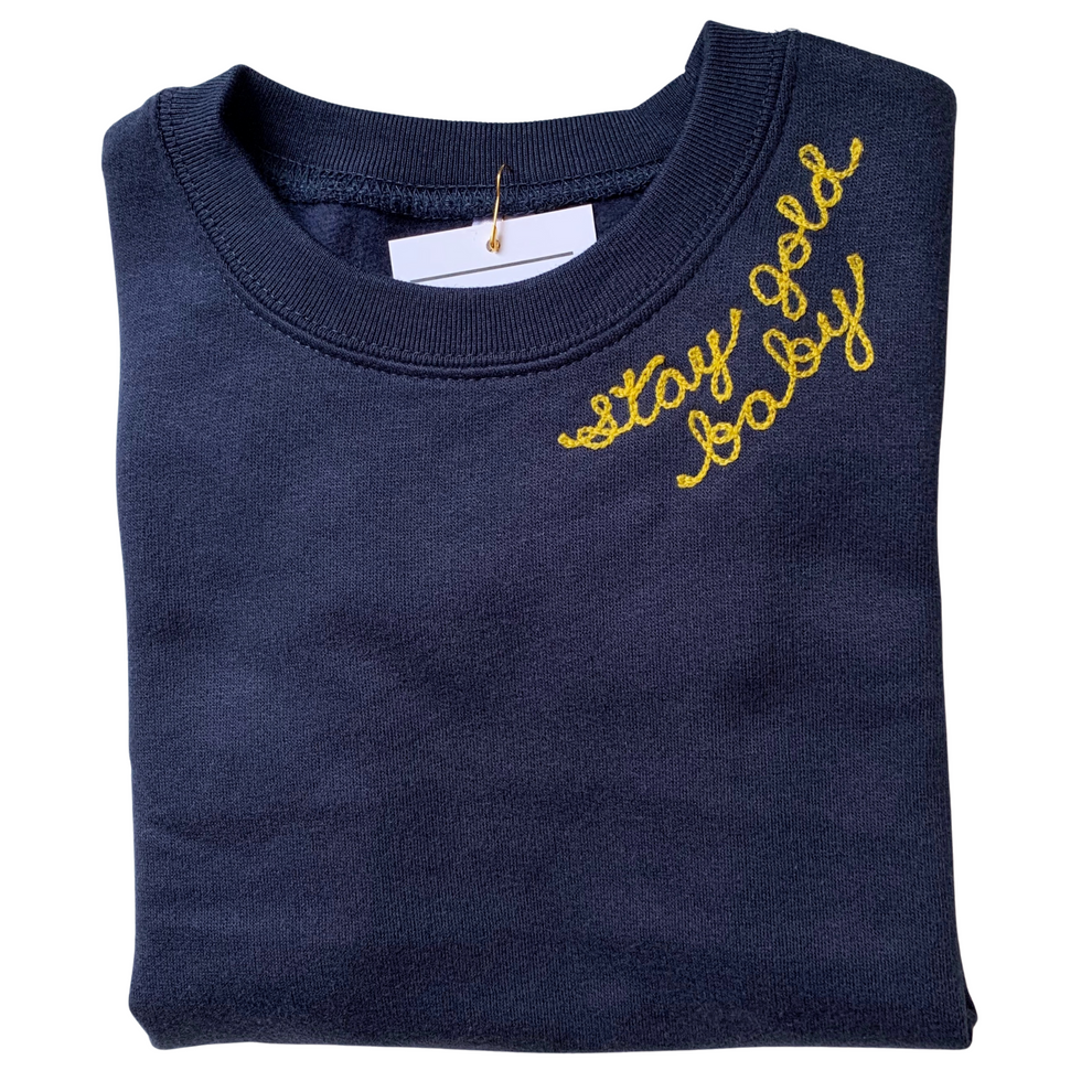 Custom Embroidered Toddler and Kids Sweatshirt Club Chainstitch