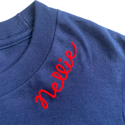 The Adult Chainstitch T-Shirt - Navy